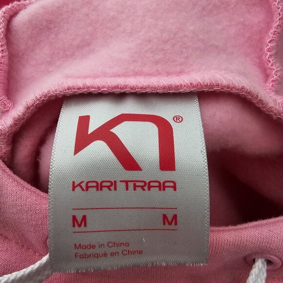 Kari Traa Size Medium Pink Burgundy Astrid Hoodie Pull Over Sweater Color Block - Picture 6 of 7